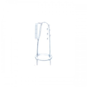 Szczoteczka silikonowa do masowania dziąseł i pierwszych ząbków niemowlaka A0393 Akuku