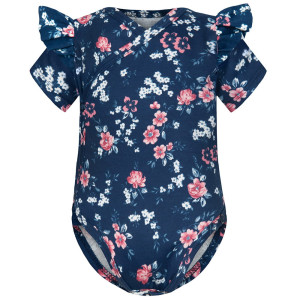 Body kopertowe niemowlęce z krótkim rękawem Różyczki - Dolce Sonno