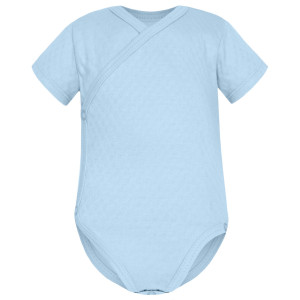 Body kopertowe niemowlęce z krótkim rękawem Pastelowy Błękit - Dolce Sonno