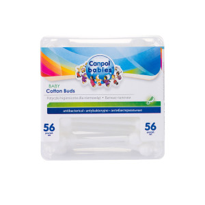 Patyczki bawełniane, higieniczne z ogranicznikiem 56 szt. - Canpol Babies