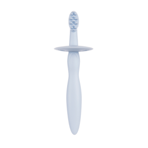 Silikonowa szczoteczka - gryzak z ogranicznikiem niebieska Canpol