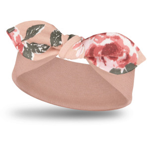 Opaska niemowlęca z kokardą Róże Fluid - Dolce Sonno