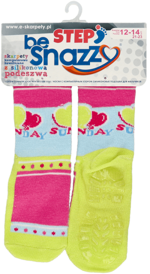 Skarpetki dziecięce antypoślizgowe ABS we wzorki - Be Snazzy