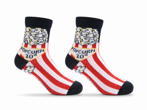 Skarpetki niemowlęce dla chłopca we wzorki Be Crazy/popcorn - Be Snazzy