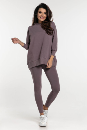 Bluza dresowa damska z rękawem 3/4 Simple/Moor - Dolce Sonno
