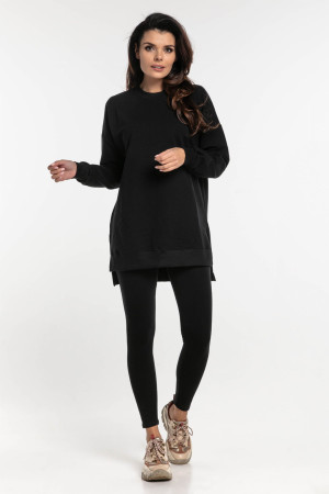 Legginsy dresowe damskie Czarne - Dolce Sonno