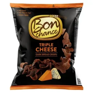 Bon Chance Triple Cheese Dark Bread Crisps 120g