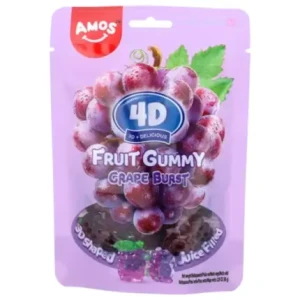 Amos 4D Fruit Gummy Grape 65g