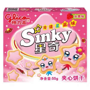 Glico Sinky Biscuits Strawberry 55g