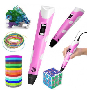 Długopis 3D dla dziecka PEN różowy + filament Gratis