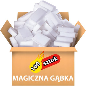 ZESTAW 100sztuk MAGICZNA GĄBKA DO CZYSZCZENIA PLAM