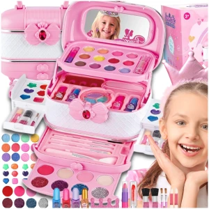 XXL DUŻY ZESTAW KOSMETYCZY DO MAKIJAŻU I PAZNOKCI MAKEUP KUFEREK DLA DZIECI