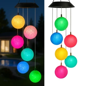 LAMPA SOLARNA KULKI LED GIRLANDA NA OGROD BALKON RGB