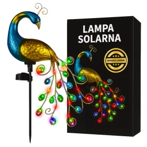 LAMPA SOLARNA PAW DO OGRODU BALKON DEKORACJA CZUJNIK ZMIERZCHU