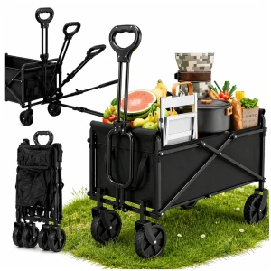 Mocny Wózek Turystyczny Plażowy Transportowy Ogrodowy Składany Camping Ryby 60kg