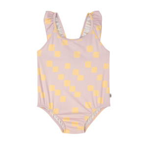 Lassig Lassig Kids Swimsuit Checkerboard pale pink/yellow, 3- 4 years, Size: 104 
