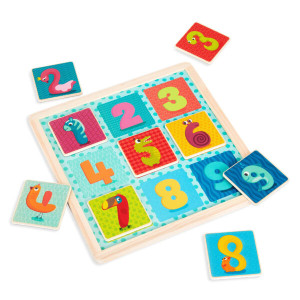 B.toys Count n’ Doodle – drewniana układanka magnetyczna – CYFERKI-ZWIERZĄTKA 