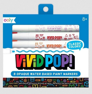 Ooly Markery Akrylowe Vivid Pop! Klasyczne Kolory, zestaw 8 szt. 