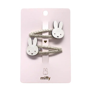 Yuko B Spinki do włosów MIFFY - białe, 2 szt. 