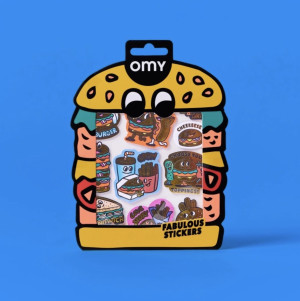 Omy OMY - Naklejki winylowe Big 12szt., burger 