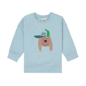 Lassig Lassig Kids Sweater GOTS Dog pale blue, 110/116 
