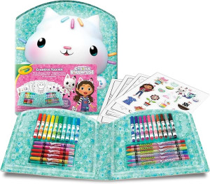 Crayola Crayola Zestaw artystyczny (flamastry, kredki wykręcane, kredki świecowe, naklejki, kolorowanki dla dzieci) 40 el. Koci Domek Gabi 5+ 