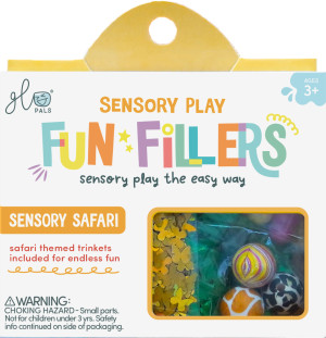 Glo Pals Glo Pals - SAFARI Fun Fillers Wkład, figurki, brokaty i barwniki do słoików, zabaw sensorycznych 