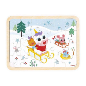 Janod Janod Puzzle drewniane 24 el. Góry 3+ 