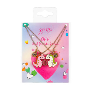 Souza! Souza! Naszyjniki przyjaźni dla dziewczynki 2 szt. BFF Dino - Souza! 