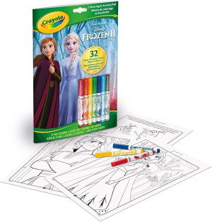 Crayola Crayola Kolorowanka dla dzieci z łamigłówkami i flamastrami Kraina Lodu 3+ 