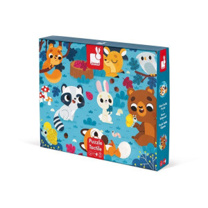 Janod Puzzle sensoryczne - leśne zwierzęta - 20 elementów 