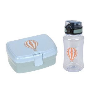 Lassig Lassig Zestaw na lunch Lunchbox + Tritanowa butelka - bidon 460 ml Tiny Drivers Balon 