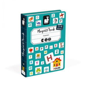 Janod Magnetyczna układanka - aflabet - MagnetiBook 