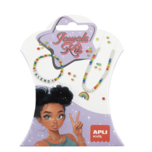 Apli Zestaw do tworzenia naszyjników i bransoletek DIY Kit Apli Kids - Tęcza 