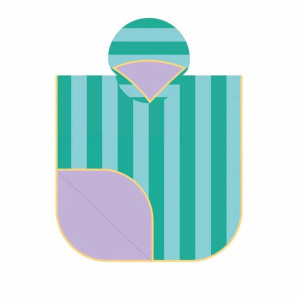 Quut QUUT Dwustronne poncho kąpielowe dla dzieci Lagoon 