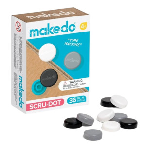 Makedo Ozdobne nakładki na śrubki Scru-Dot Makedo - Time Machine 36 el. 