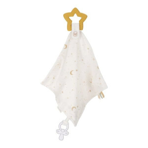 Little Dutch Little Dutch Przytulaczek z zawieszką do smoczka i gryzakiem Newborn Naturals 