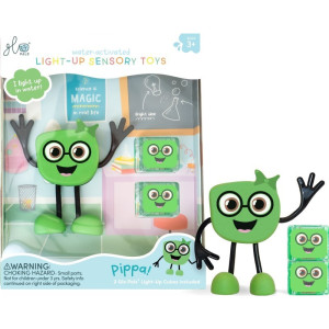 Glo Pals GLO PALS POSTAĆ DO KĄPIELI PIPPA- ZESTAW Z DWIEMA KOSTKAMI SENSORYCZNYMI ŚWIECĄCYMI W WODZIE 