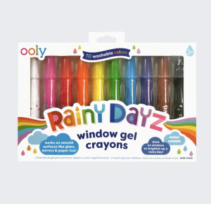Ooly Kredki Żelowe do Malowania Na Szkle, "Na Deszczowe Dni", Rainy Dayz - 10 szt. 