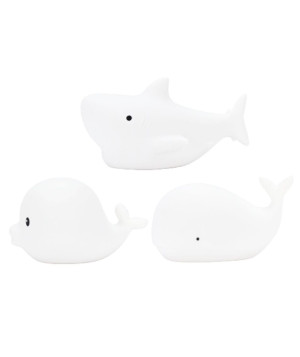 Rabbit&friends Zestaw MINI MORSKIE Lampki Silikonowe Białe 3 szt. 