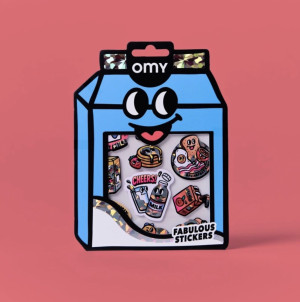 Omy OMY - Naklejki winylowe Big 12szt., milky 