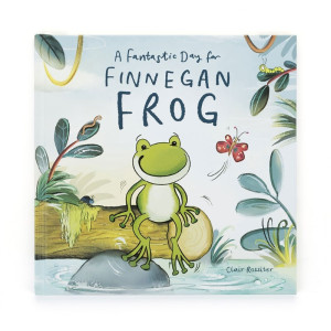 Jellycat „A Fantastic Day for Finnegan Frog” Książeczka dla Dzieci 