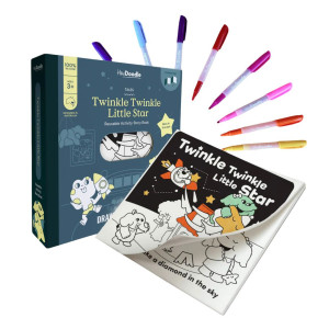 Heydoodle Książeczka Silikonowa Świecąca w Ciemności - Twinkle Twinkle Little Star 