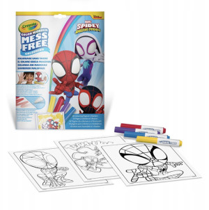 Crayola Crayola Kolorowanka dla dzieci i 4 niebrudzące magiczne flamastry Color Wonder Mess Free Spidey i super-kumple 3+ 