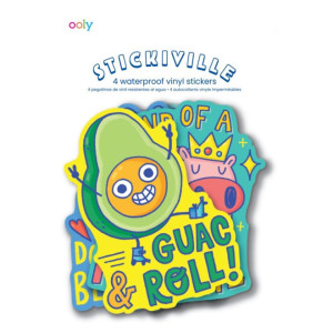 Ooly Naklejki Wodoodporne Stickiville, Śmieszni Kumple, Punny Pals - zestaw 4 szt 