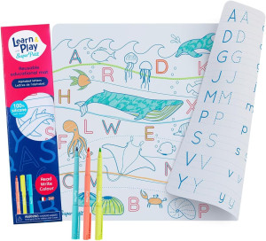 Super Petit Super Petit Zestaw do kolorowania z silikonową matą - Alphabet letters 
