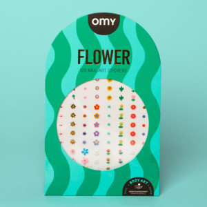Omy NAKLEJKI NA PAZNOKCIE FLOWER - 120 SZTUK 