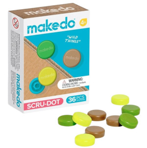 Makedo Ozdobne nakładki na śrubki Scru-Dot Makedo - Wild Things 36 el. 