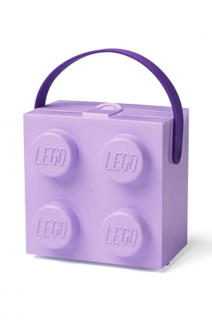 Lunchbox klocek z rączką, fioletowy