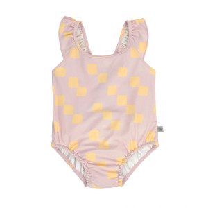 Lassig Lassig Swimsuit Checkerboard pale pink/yellow, 19-24 months, Size: 92 